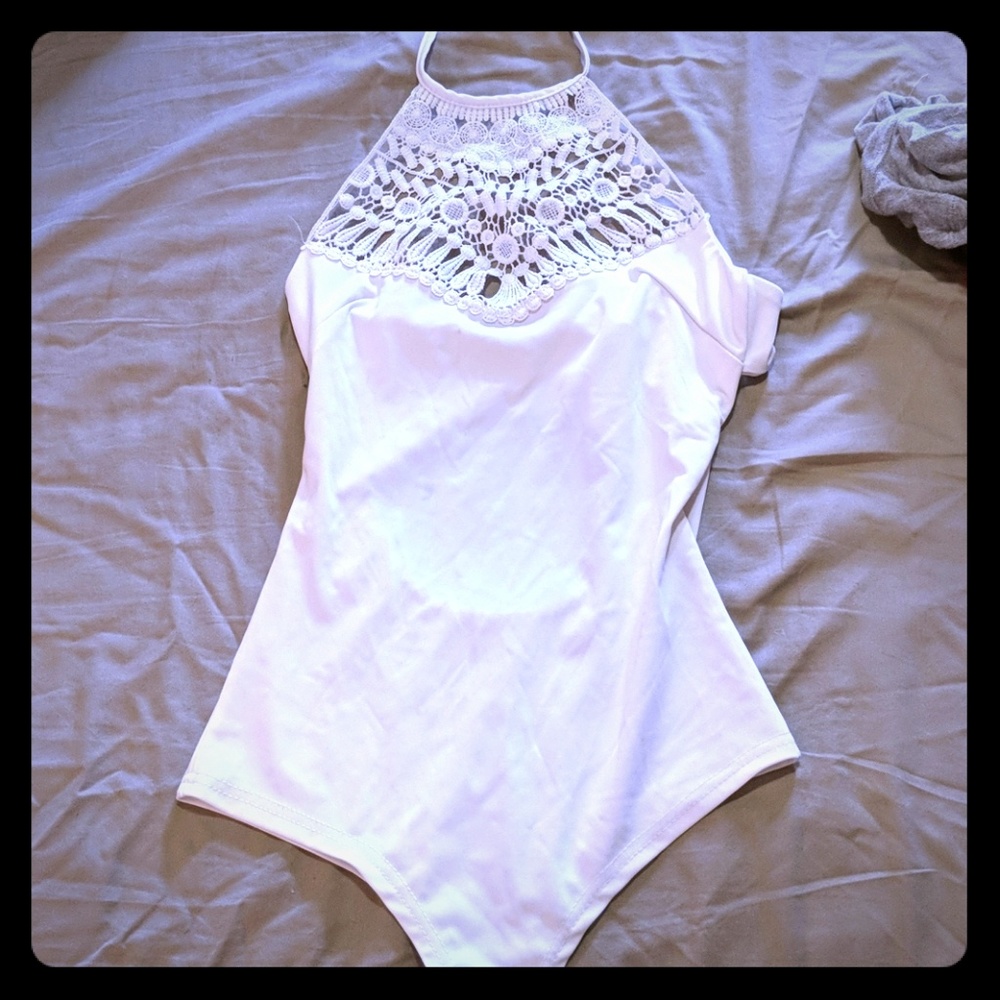 One piece white top